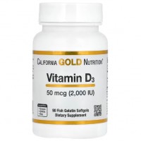 Vitamin D3, 50 mcg (2,000 IU), 90 Fish Gelatin Softgels