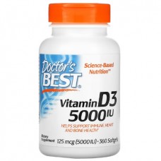 Vitamin D3 5000, 360 softgels