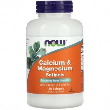 Calcium & Magnesium (+ D3 and Zinc), 120 softgels