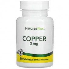 Copper Tablets (3 mg Elemental), 90 tabs