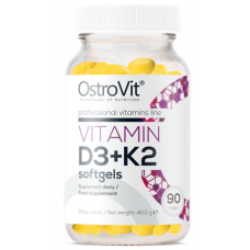 Vitamin D3 + K2 softgels, 90 caps