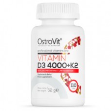 Vitamin D3 4000 + K2, 110 tabs