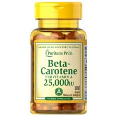 Beta-Carotene 25000 IU, 100 Softgels